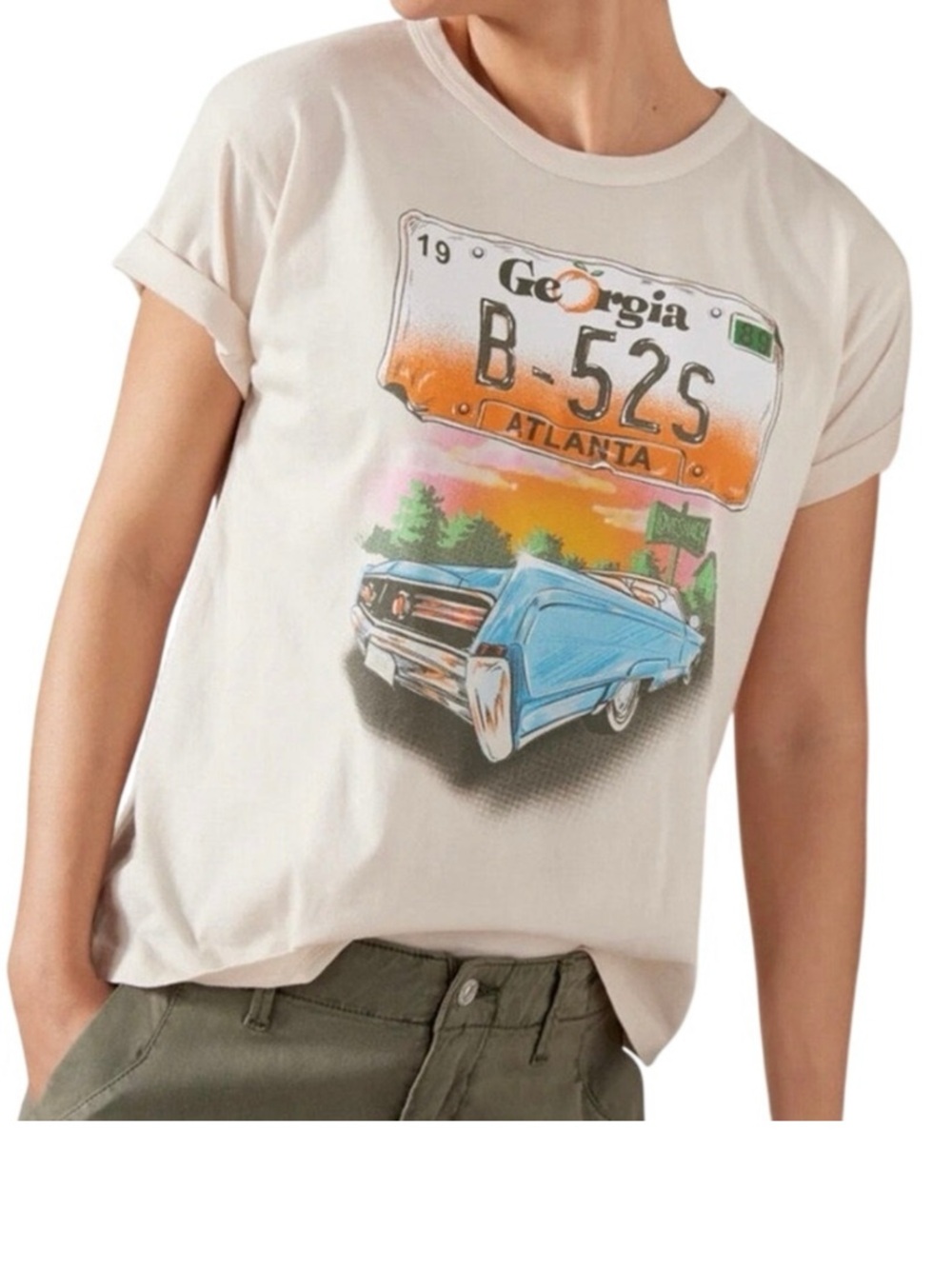 DAYDREAMER B-52's Love Shack Car Ringer Tee, Size S, New w/o Tag MSRP $85